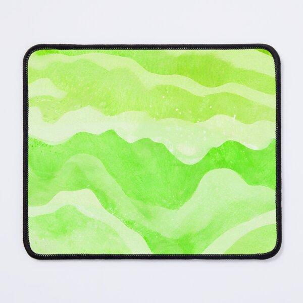 Item preview, Lime Green Acid Wash Watercolour Wavy Pattern designed and sold by Ninjakandy.