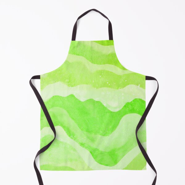 Item preview, Lime Green Acid Wash Watercolour Wavy Pattern designed and sold by Ninjakandy.