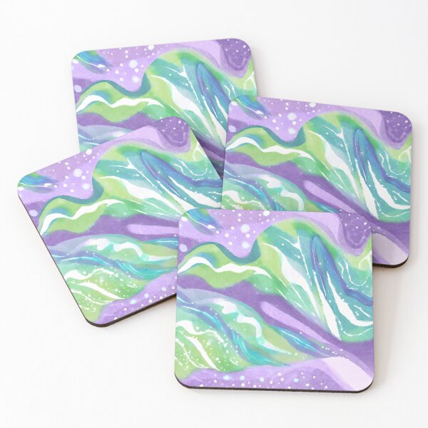 Aperçu de l'œuvre Belle peinture psychédélique bleu violet vert créée et vendue par Ninjakandy.
