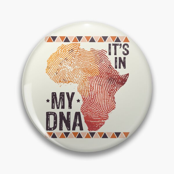 Item preview,  It's in My DNA | Orange African Map with Fingerprint designed and sold by PearlMoonGrapes.