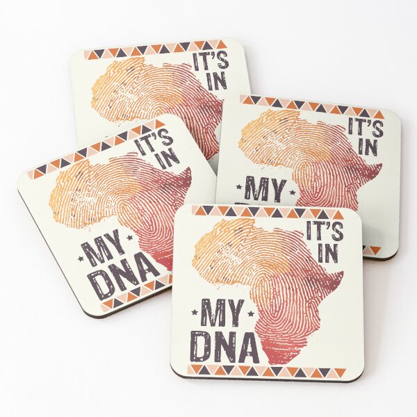 Item preview,  It's in My DNA | Orange African Map with Fingerprint designed and sold by PearlMoonGrapes.