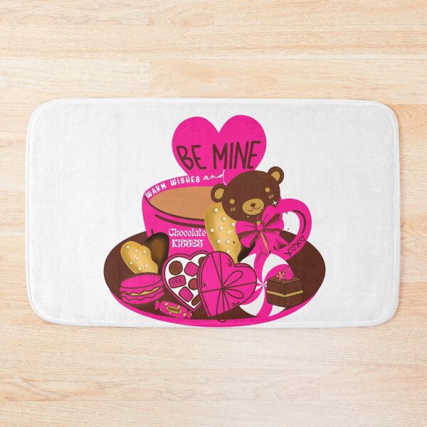 Item preview, BE MINE WARM WISHES AND CHOCOLATE KISSES HOTPINK MUG designed and sold by wildwhimsical.
