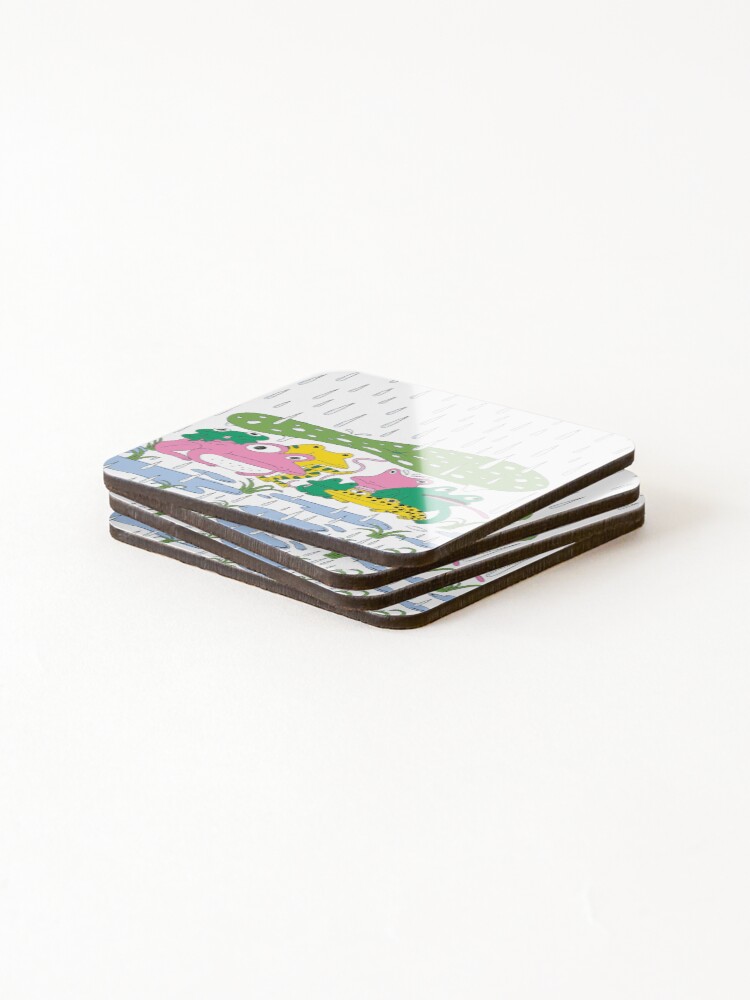 Thumbnail 4 of 5, Coasters (Set of 4), Nonstop Raining designed and sold by minstudio.