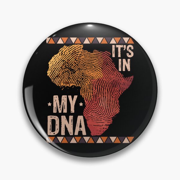 Item preview, It's in My DNA | Orange African Map with Fingerprint - Black designed and sold by PearlMoonGrapes.