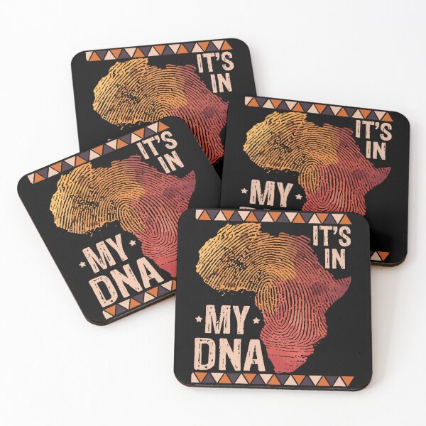 Item preview, It's in My DNA | Orange African Map with Fingerprint - Black designed and sold by PearlMoonGrapes.