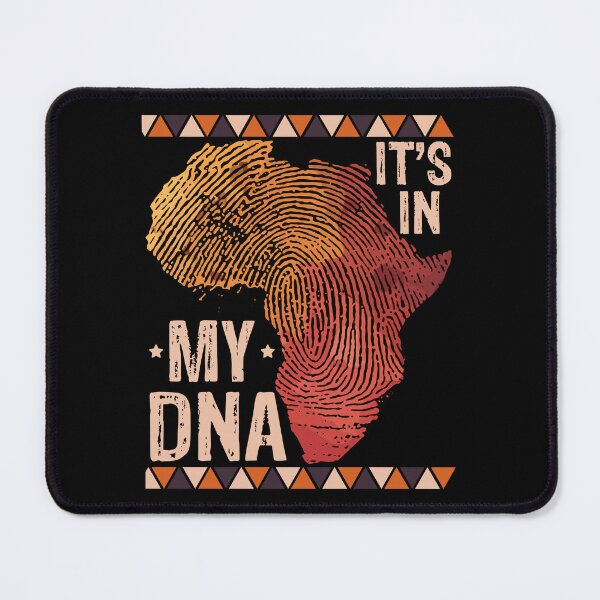 Item preview, It's in My DNA | Orange African Map with Fingerprint - Black designed and sold by PearlMoonGrapes.