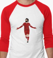 Mo Salah Illustration - LFC Liverpool FC Gift - Art - Poster - Print - Clock - T-Shirt - Tee Men's Baseball ¾ T-Shirt