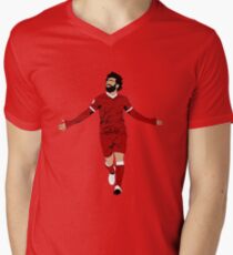 Mo Salah Illustration - LFC Liverpool FC Gift - Art - Poster - Print - Clock - T-Shirt - Tee Men's V-Neck T-Shirt