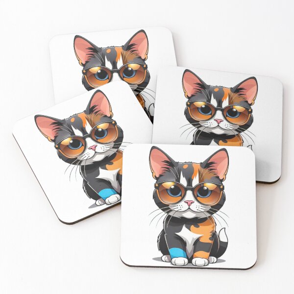 Item preview, Cute cat tortie wear sunglasses  designed and sold by KorArtStudio.
