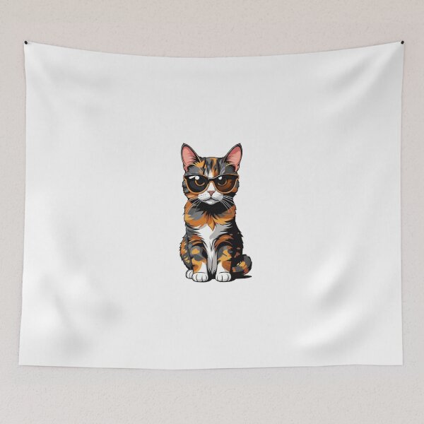 Item preview, Cool cat tortie wear sunglasses  designed and sold by KorArtStudio.