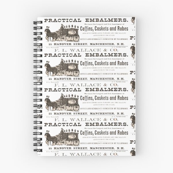 Item preview, 1883 Antique PRACTICAL EMBALMERS Ad Coffins Caskets and Robes Undertakers designed and sold by Shelly Little.
