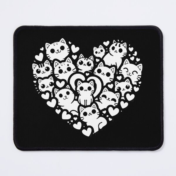 Item preview, Cats Valentines Heart designed and sold by Monochromaniaus.