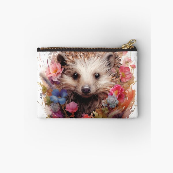 Item preview, Boho Hedgehog Floral Watercolor designed and sold by EnchantInk.