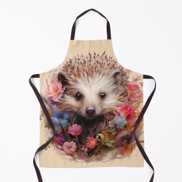 Item preview, Boho Hedgehog Floral Watercolor designed and sold by EnchantInk.