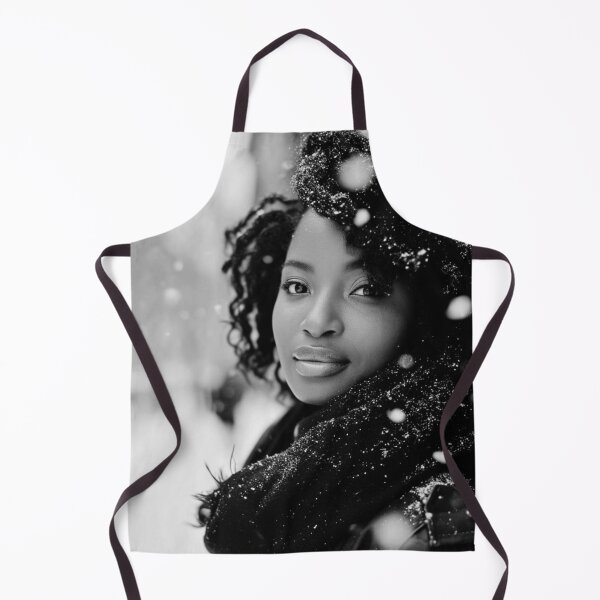 Item preview, Snowy Winter photoshoot beautiful black woman with natural hair, Ai Model designed and sold by CurviRadiance.