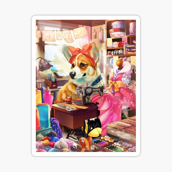 Item preview, Adorable Corgi Tailor - Sewing Room designed and sold by Clitus.