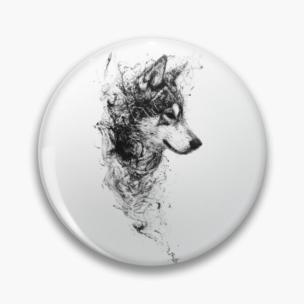 Item preview, Siberian Husky Black Ink Art designed and sold by JackSpark25.
