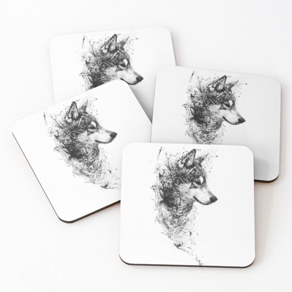 Item preview, Siberian Husky Black Ink Art designed and sold by JackSpark25.