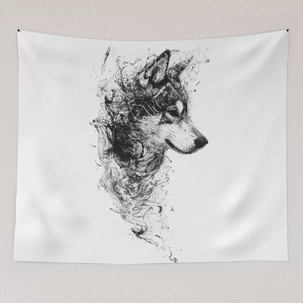 Item preview, Siberian Husky Black Ink Art designed and sold by JackSpark25.