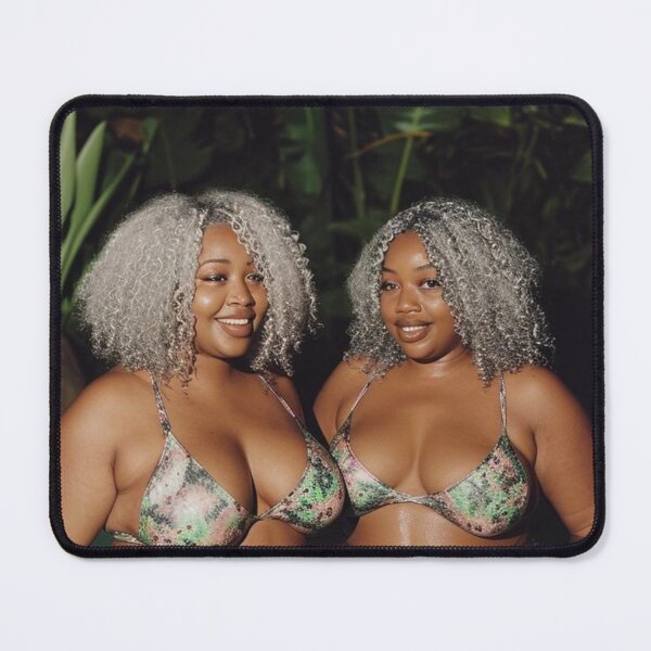 Item preview, Grown and Sexy Ebony, Black female twins on a Caribbean Vacation, , Ai Model designed and sold by CurviRadiance.