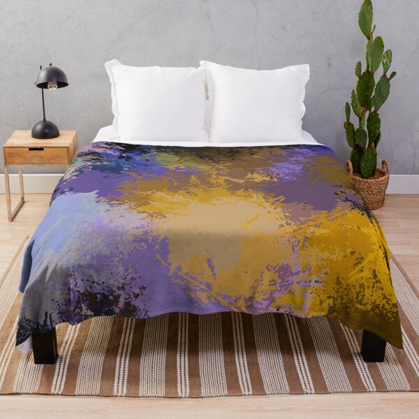 Item preview, Impressionistic Brush Marks Gold and Purple designed and sold by Sharon Schwalbe.