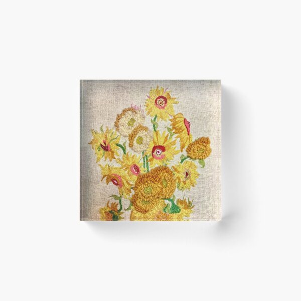 Item preview, Vintage Crewel Embroidery - Sunflowers  designed and sold by Nikki Fortuin Arts & Crafts.