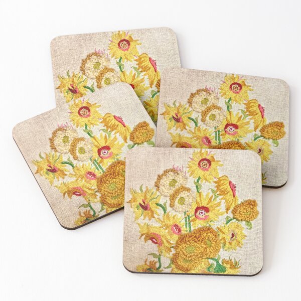 Item preview, Vintage Crewel Embroidery - Sunflowers  designed and sold by Nikki Fortuin Arts & Crafts.