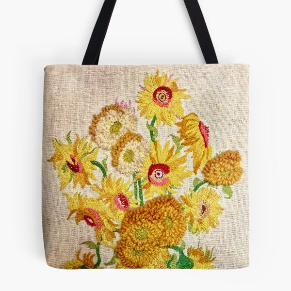 Item preview, Vintage Crewel Embroidery - Sunflowers  designed and sold by Nikki Fortuin Arts & Crafts.