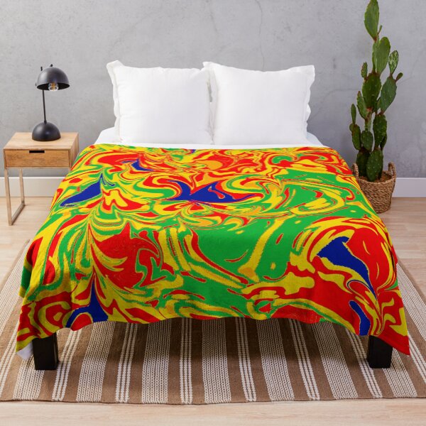 Item preview, Liquid Swirl Marbled Red Yellow Blue and Green designed and sold by Sharon Schwalbe.