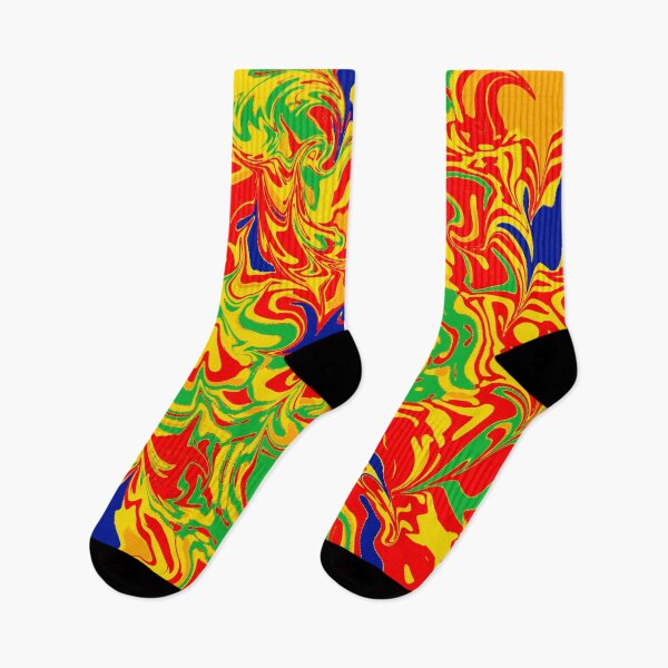 Item preview, Liquid Swirl Marbled Red Yellow Blue and Green designed and sold by Sharon Schwalbe.