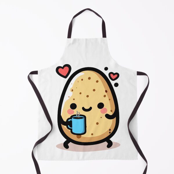 Item preview, Cute Potato Drinking Coffee designed and sold by BluRockDesigns.
