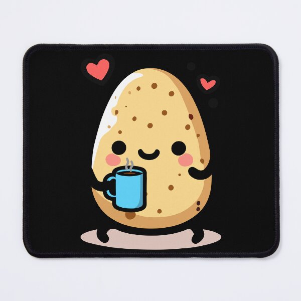 Item preview, Cute Potato Drinking Coffee designed and sold by BluRockDesigns.