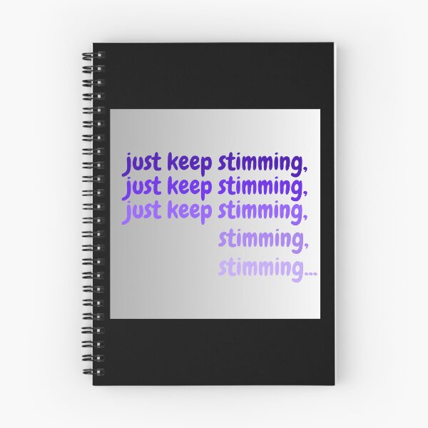 Item preview, purple gradient 'just keep stimming' reference quote neurodiversity awareness  designed and sold by goldenflames.