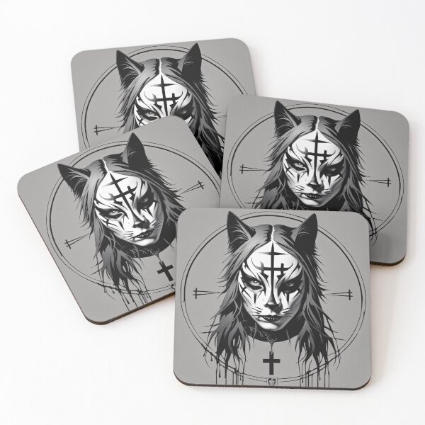 Item preview, black metal cats 5 designed and sold by immortalzoddo.