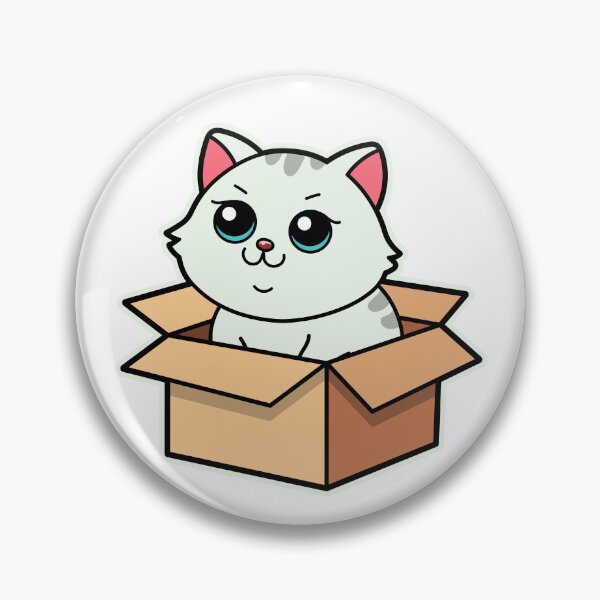 Item preview, cute cartoon cat in box designed and sold by Design_for_merch.
