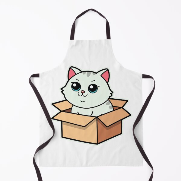 Item preview, cute cartoon cat in box designed and sold by Design_for_merch.