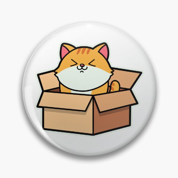 Item preview, cute cartoon cat in cardboard box designed and sold by Design_for_merch.