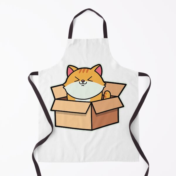 Item preview, cute cartoon cat in cardboard box designed and sold by Design_for_merch.
