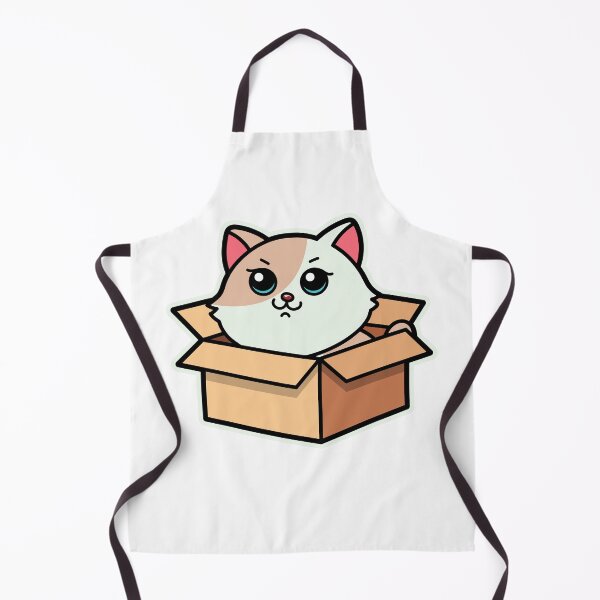 Item preview, cute cartoon cat in packaging box designed and sold by Design_for_merch.