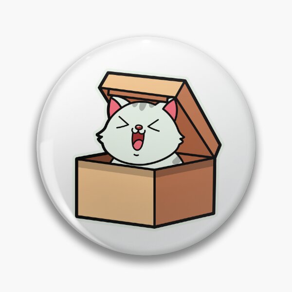 Item preview, cute cartoon cat in packaging box designed and sold by Design_for_merch.