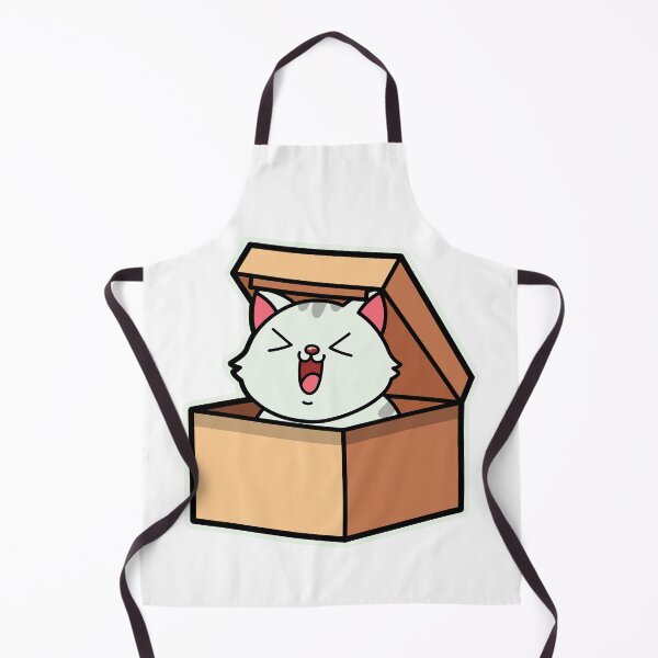 Item preview, cute cartoon cat in packaging box designed and sold by Design_for_merch.