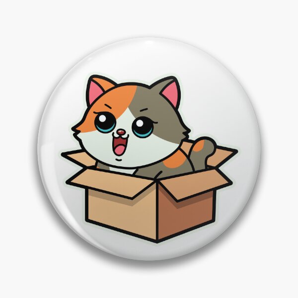 Item preview, cute cartoon cat in recyclable box designed and sold by Design_for_merch.