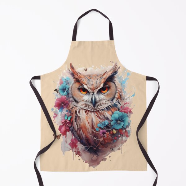 Item preview, Boho Owl Floral Watercolor designed and sold by EnchantInk.