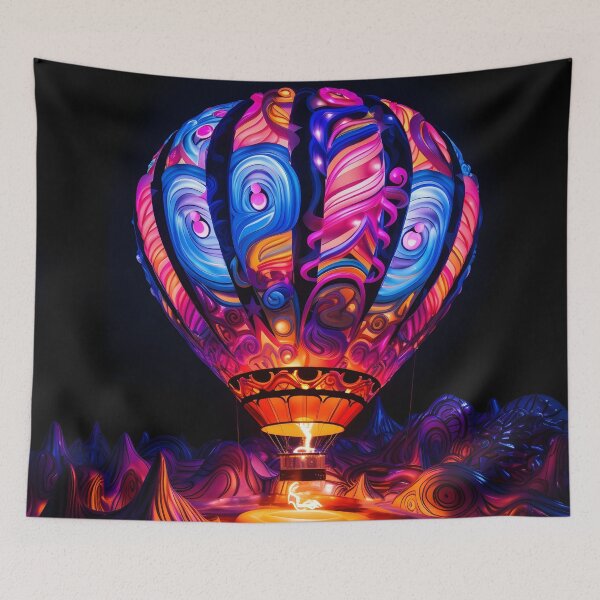 Item preview, Psychedelic hot air ballon print designed and sold by dcrc.