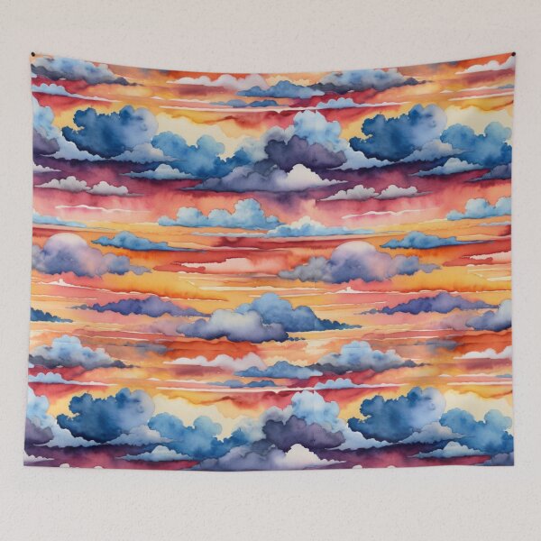 Item preview, Watercolor Clouds at Sunset  designed and sold by YuckyCat.