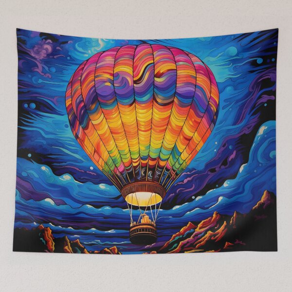 Item preview, Psychedelic hot air ballon print designed and sold by dcrc.