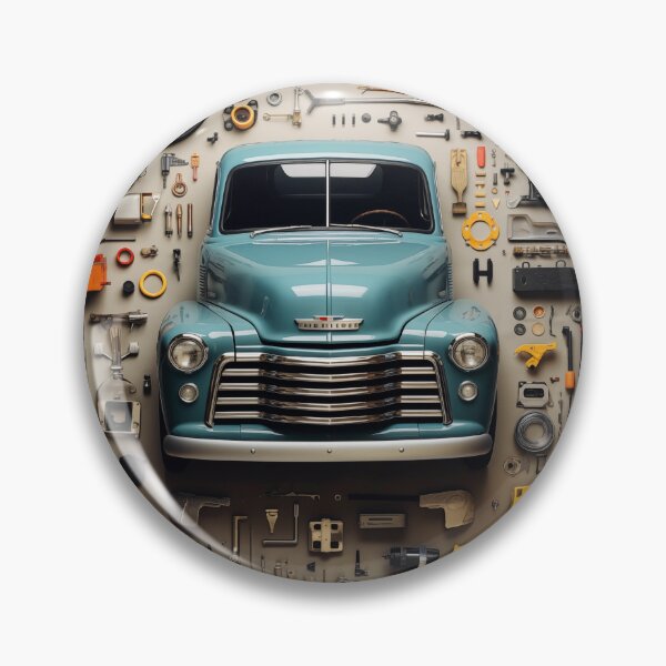 Item preview, 1950s Pickup Truck Classic Car Knolling Craft designed and sold by StefNomadLife.