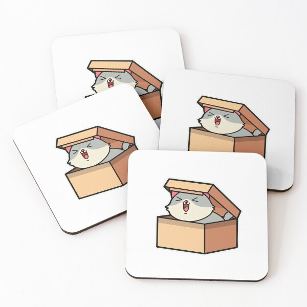 Item preview, cute cartoon cat in the box designed and sold by Design_for_merch.