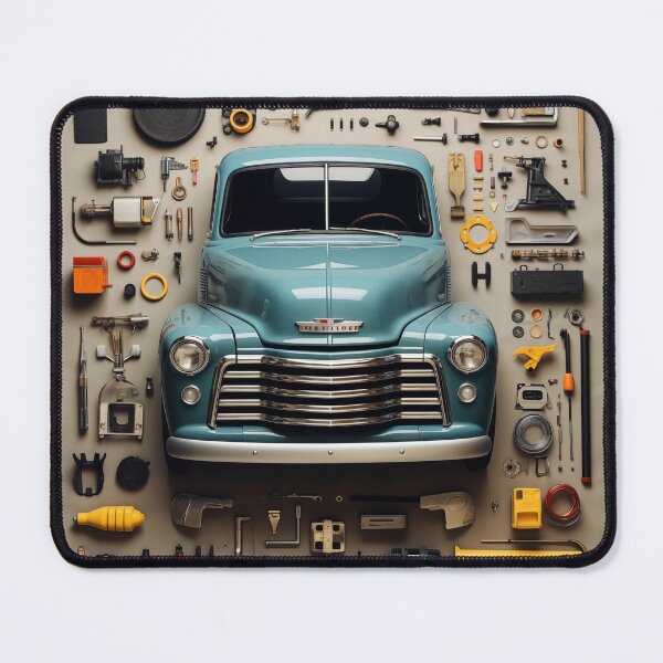Item preview, 1950s Pickup Truck Classic Car Knolling Craft designed and sold by StefNomadLife.