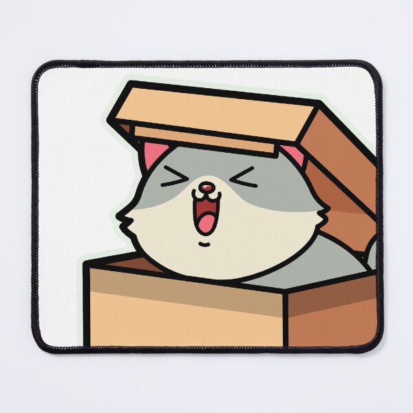 Item preview, cute cartoon cat in the box designed and sold by Design_for_merch.